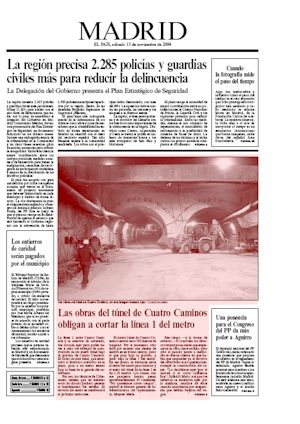 LAS OBRAS DEL TNEL DE CUATRO CAMINOS OBLIGAN A CORTAR LA LNEA 1 DEL METRO  (artculo en formato PDF)