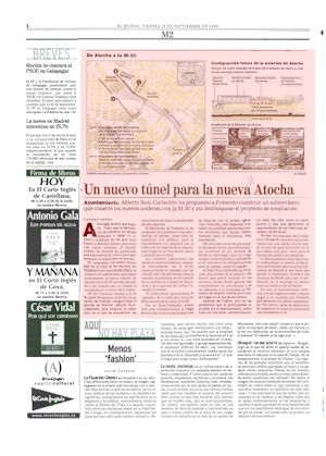 UN NUEVO TUNEL PARA LA NUEVA ATOCHA (artculo en formato PDF)